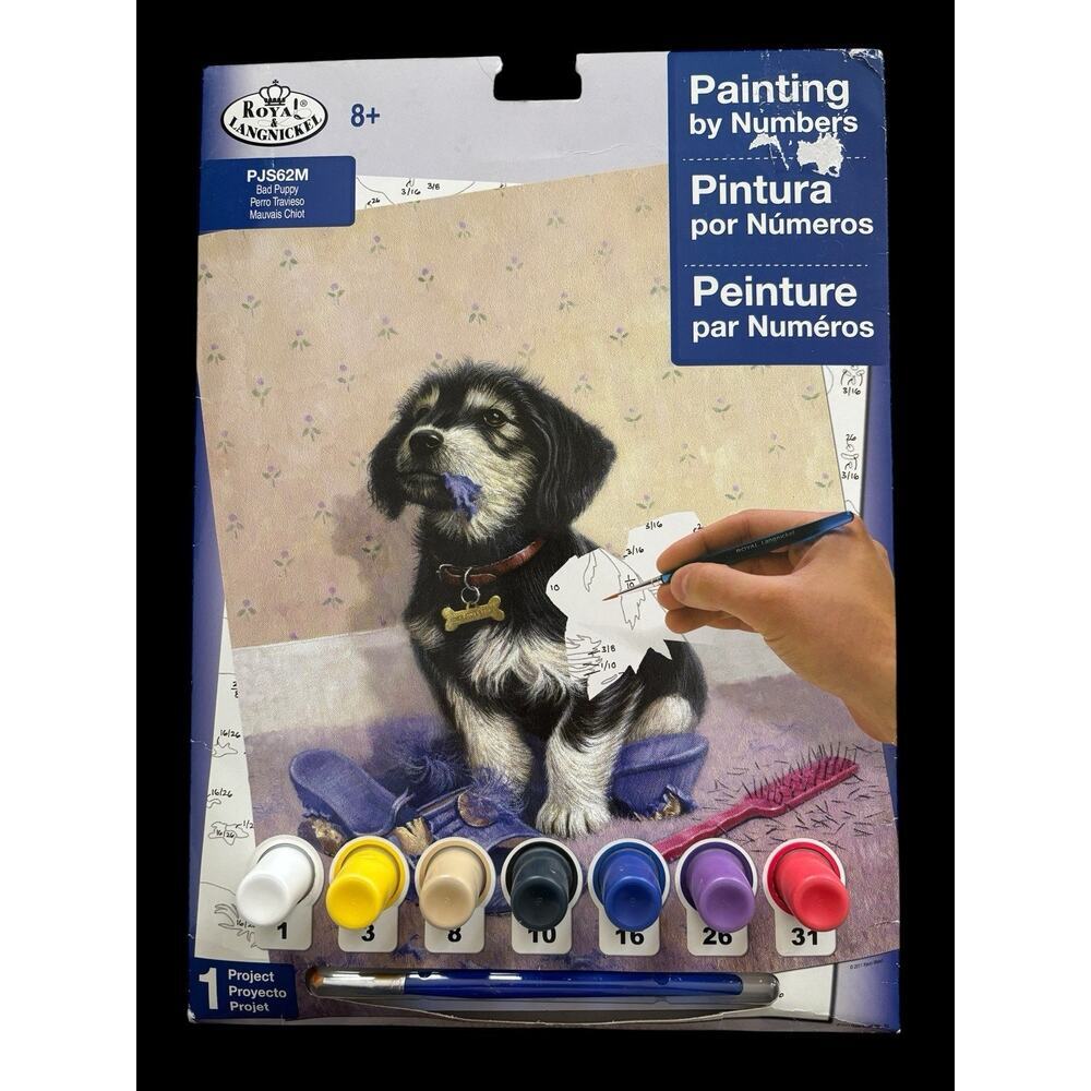 Royal & Langnickel Small Paint By Number Kit 8.75"X11.75"- Bad Puppy